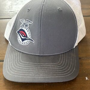 Gray and White Mesh Back Cap